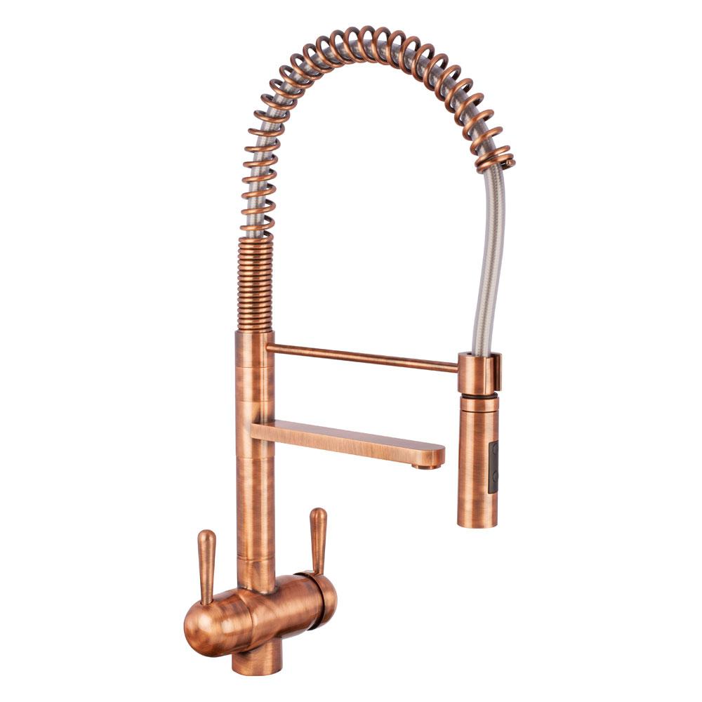 Hommix Tatiana Tall Copper 3-Way Tap (Tri-Flow) Pull-Out ...